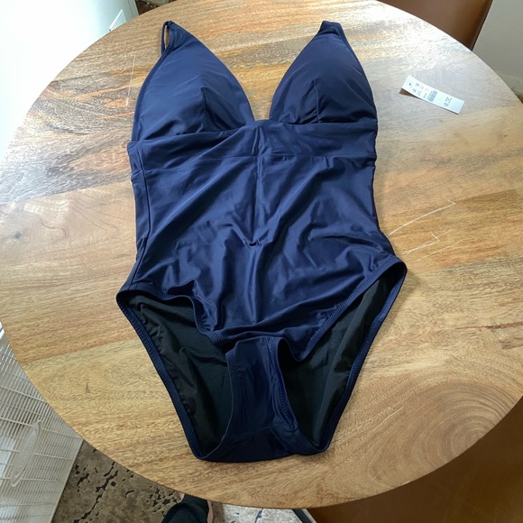 New With Tags J Crew One Piece Plunge Sizes 8 AND 10 Navy NWT - Picture 2 of 12